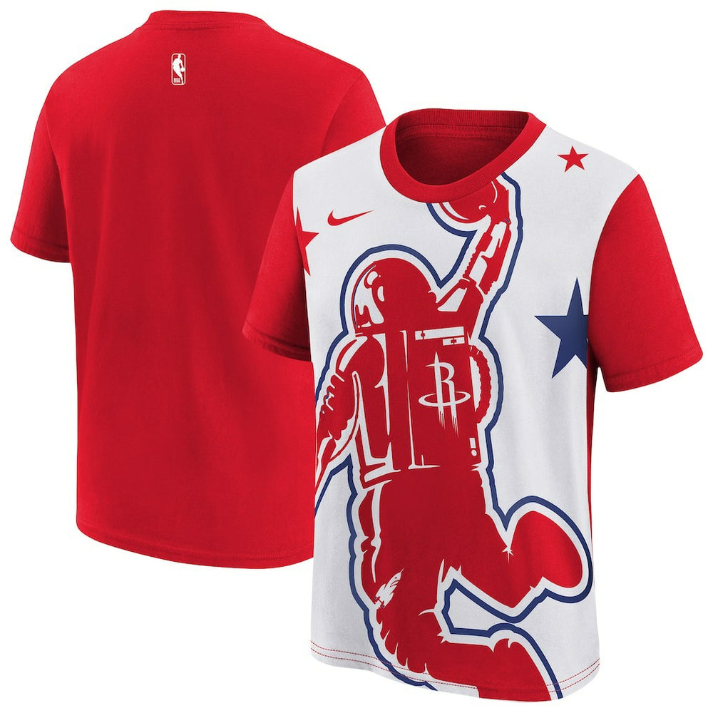 Nike Houston Rockets Youth 2025/26 City Edition Max90 T-Shirt Red/White