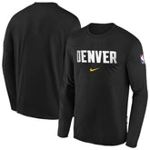 Nike Denver Nuggets Youth 2025/26 City Edition Dri-Fit Long Sleeve Game Top Black