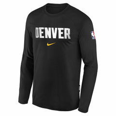 Nike Denver Nuggets Youth 2025/26 City Edition Dri-Fit Long Sleeve Game Top Black