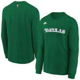 Nike Dallas Mavericks Youth Hardwood Classics Essential Logo Max90 Long Sleeve T-Shirt Green