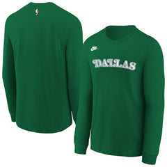 Nike Dallas Mavericks Youth Hardwood Classics Essential Logo Max90 Long Sleeve T-Shirt Green