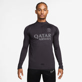 Nike - Paris Saint-Germain Strike Drill Quarter-Zip Long Sleeve Dri-FIT Top - Anthracite