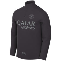 Nike - Paris Saint-Germain Strike Drill Quarter-Zip Long Sleeve Dri-FIT Top - Anthracite