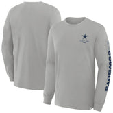 Dallas Cowboys Big & Tall Clock Management Legacy Long Sleeve T-Shirt - Heather Gray - Fanatics