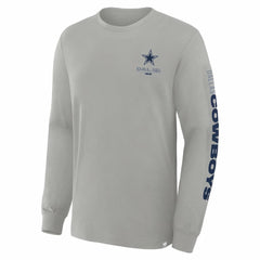 Dallas Cowboys Big & Tall Clock Management Legacy Long Sleeve T-Shirt - Heather Gray - Fanatics