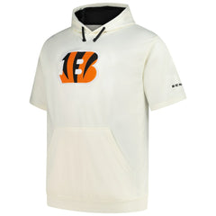 Cincinnati Bengals Profile Big & Tall Chest Print and Logo Short Sleeve Pullover Hoodie - Oatmeal - NFL