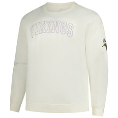 Minnesota Vikings Profile Big & Tall Fleece Sweatshirt - Cream - NFL