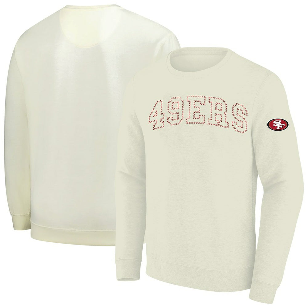 San Francisco 49ers Profile Big & Tall Fleece Sweatshirt - Cream - NFL