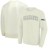 Seattle Seahawks Profile Big & Tall Fleece Sweatshirt - Cream - NFL