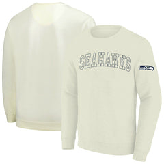 Seattle Seahawks Profile Big & Tall Fleece Sweatshirt - Cream - NFL