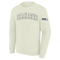 Seattle Seahawks Profile Big & Tall Fleece Sweatshirt - Cream - NFL