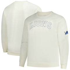 Detroit Lions Profile Big & Tall Fleece Sweatshirt - Cream - NFL