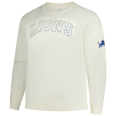 Detroit Lions Profile Big & Tall Fleece Sweatshirt - Cream - NFL
