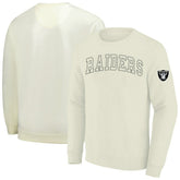 Las Vegas Raiders Profile Big & Tall Fleece Sweatshirt - Cream - NFL