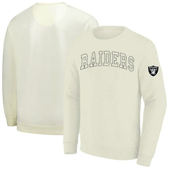 Las Vegas Raiders Profile Big & Tall Fleece Sweatshirt - Cream - NFL