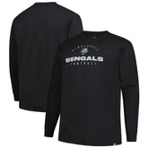 Cincinnati Bengals Big & Tall Coverage Scheme Long Sleeve T-Shirt - Black - Fanatics