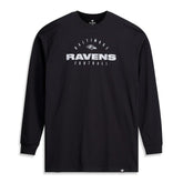 Baltimore Ravens Big & Tall Coverage Scheme Long Sleeve T-Shirt - Black - Fanatics