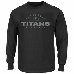 Tennessee Titans Big & Tall Coverage Scheme Long Sleeve T-Shirt - Black - Fanatics