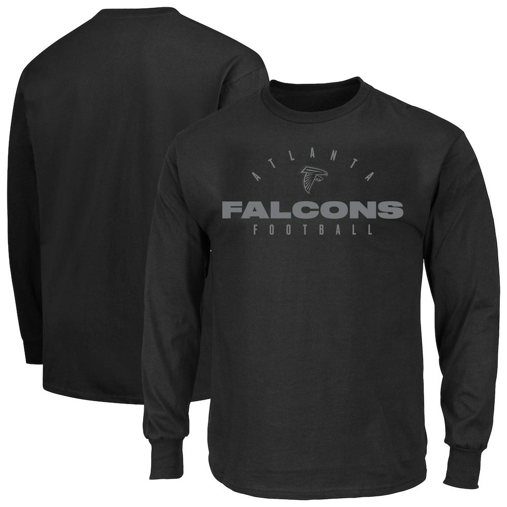 Atlanta Falcons Big & Tall Coverage Scheme Long Sleeve T-Shirt - Black - Fanatics