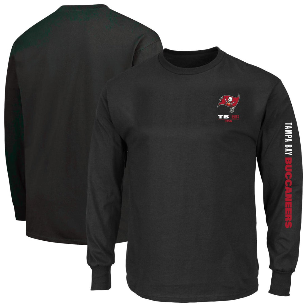 Tampa Bay Buccaneers Big & Tall Clock Management Legacy Long Sleeve T-Shirt - Black - Fanatics