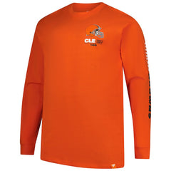 Cleveland Browns Big & Tall Clock Management Legacy Long Sleeve T-Shirt - Orange - Fanatics