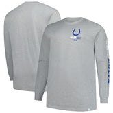 Indianapolis Colts Big & Tall Clock Management Legacy Long Sleeve T-Shirt - Heather Gray - Fanatics