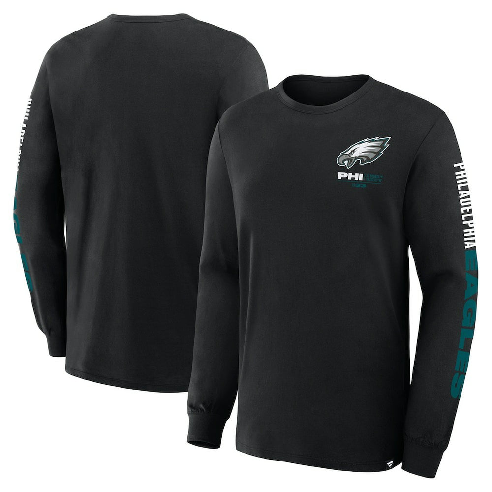 Philadelphia Eagles Big & Tall Clock Management Legacy Long Sleeve T-Shirt - Black - Fanatics