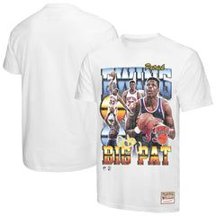 Mitchell & Ness Patrick Ewing New York Knicks Hardwood Classics Commemorative Player Collage T-Shirt White