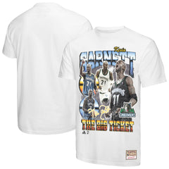 Mitchell & Ness Kevin Garnett Minnesota Timberwolves Hardwood Classics Commemorative Player Collage T-Shirt White