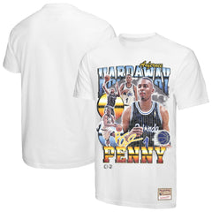Mitchell & Ness Penny Hardaway Orlando Magic Hardwood Classics Commemorative Player Collage T-Shirt White