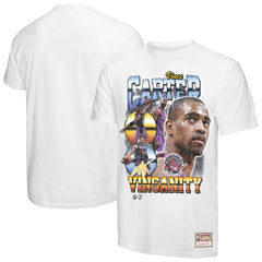 Mitchell & Ness Vince Carter Toronto Raptors Hardwood Classics Commemorative Player Collage T-Shirt White
