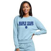 Toronto Maple Leafs Concepts Sport Women's Tonal Pullover Tri-Blend Sweatshirt - Light Blue | NHL Clearance