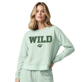 Minnesota Wild Concepts Sport Women's Tonal Pullover Tri-Blend Sweatshirt - Light Green | NHL Lifestyle