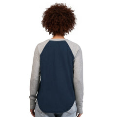 Dallas Cowboys G-III 4Her by Carl Banks Women's Waffle Knit Raglan Long-Sleeve T-Shirt - Navy/Gray - NFL