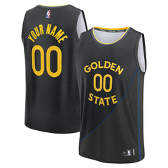 Fanatics Golden State Warriors Fast Break Custom Jersey Statement Editi- Black