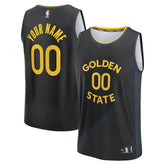 Fanatics Golden State Warriors Youth Fast Break Custom Replica Jersey Black Statement Edition