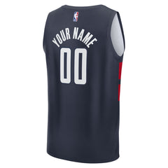 Fanatics Washington Wizards Youth Fast Break Custom Replica Jersey Navy Statement Edition