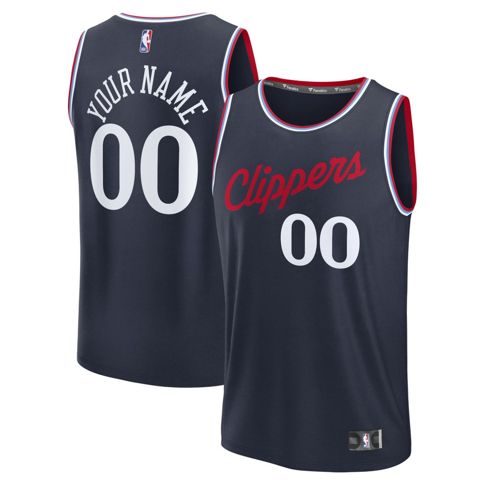 Fanatics LA Clippers Fast Break Custom Jersey Icon Edition Navy