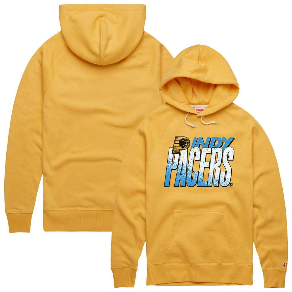Indiana Pacers Homage Unisex Hometown Edition Tri-Blend Raglan Pullover Hoodie Gold