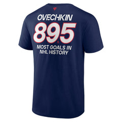 Alexander Ovechkin Washington Capitals Fanatics Most Goals in NHL History T-Shirt - Navy | Fanatics discount