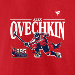 Alexander Ovechkin Washington Capitals Fanatics NHL All-Time Leading Goal Scorer GR8 Celebration T-Shirt - Athletic Red | Fanatics Lifestyle