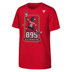 Alexander Ovechkin Washington Capitals Youth NHL All-Time Leading Goal Scorer Locker Room T-Shirt - Red | NHL Clearance