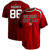 Jack Hughes New Jersey Devils Profile Big & Tall Name & Number T-Shirt - Red | NHL Clearance