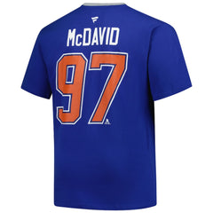 Connor McDavid Edmonton Oilers Profile Big & Tall Name & Number T-Shirt - Royal | NHL near me
