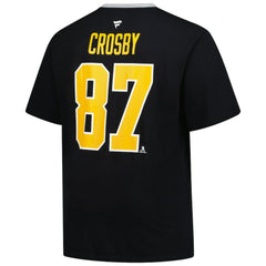 Sidney Crosby Pittsburgh Penguins Profile Big & Tall Name & Number T-Shirt - Black | NHL near me