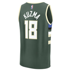 Fanatics Kyle Kuzma Milwaukee Bucks Fast Break Replica Player Jersey Icon Edition Hunter Green