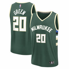 Fanatics A.J. Green Milwaukee Bucks Fast Break Replica Player Jersey Icon Edition Hunter Green
