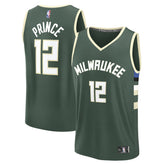 Fanatics Taurean Prince Milwaukee Bucks Fast Break Replica Player Jersey Icon Edition Hunter Green