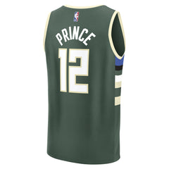 Fanatics Taurean Prince Milwaukee Bucks Fast Break Replica Player Jersey Icon Edition Hunter Green