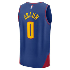 Fanatics Christian Braun Denver Nuggets Fast Break Replica Player Jersey Statement Editi- Blue